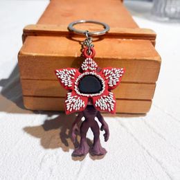 Keychains Stranger Rafflesia Spp Monster Eleven Dustin Silicone Pendant Keyrings 11 Doll Car Key Holder For Backpack Jewelry