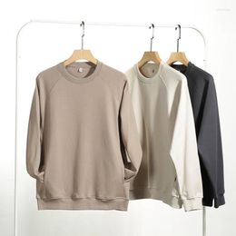 Men's Hoodies Autumn Winter Unisex Premium Simple Sweatshirt Solid Colour O-neck Loose Casual Cosy Long Sleeve Fashion Youth All-match Tops