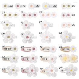 Hair Accessories 1pc Daisy Flower Snaps Clips Born Baby Lace Embroidery Girls Barrette Hairpins Kids