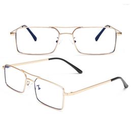 Sunglasses Small Square Double Bridge Gold Men Reading Glasses 0.75 1 1.25 1.5 1.75 2 2.25 2.5 2.75 3 3.25 3.5 3.75 4 To 6