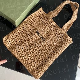 higt quality Tote Bag Designer Totes Women Handbag beach straw travel shoulder bags designer Rafia grass woven brand the totes