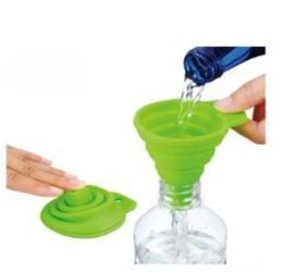 Silicone Foldable Tools Funnel Mini Silicones Collapsible Style Folding Portable Funnels Be Hung Kitchen Tool Embudos Portatiles Plegables