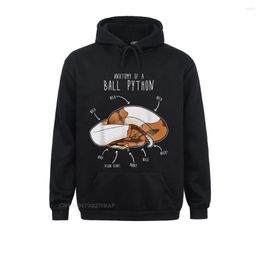 Men's Hoodies Anatomy Of A Piebald Ball Python Funny Reptile Snake Lover Hoodie Women Sweatshirts Plain Autumn Print Sportswears