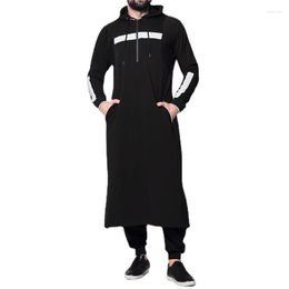 Ethnic Clothing Muslim Men Jubba Thobe Arabic Islamic Saudi Arabia Robe Abaya Dubai Loose Blouse Turki Kaftan Sweatshirt Abayas S-5XL