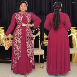 Ethnic Clothing African Dresses For Women Abaya 2023 Dashiki Patchwork Clothes Big Size Africa Christmas Robe Maxi Dress