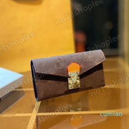 fashion Genuine Leather Folding Wallet Cute Coin Purse Womens Luxurys Credit Card Holder Purses