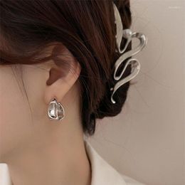 Stud Earrings Irregular Metal Wind Earring For Women Creative Fashion Jewellery Personality Hoop Ladies Unusual Boucle Oreille