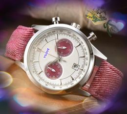 Popular Men's Business Stopwatch Watch Full Functional Top Designer Quartz Movement Clock Fabric Nylon Strap All the Crime Two Eyes Arrow Pins Wristwatch Day Gifts