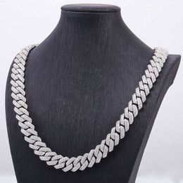 brand fashion woman Vvs Moissanite Gold Iced Out Miami Diamond Silver Cuban Link Chain Necklace 925 Sterling Solid Men