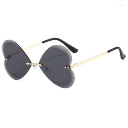 Óculos de sol moda corte pêssego coração masculino feminino óculos de festa