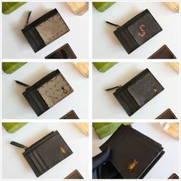 Women Men Short Wallets Snake Bee Coin Purses Designer handbags Card Holders Classic Female Purse Zipper Genuine Leather Wallets purses Passcard Pocket Card Holder