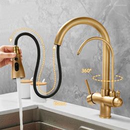 Kitchen Faucets Antique Drinking Filtered Water Faucet Purification Tap Dual Handles Sink And Cold Mixer