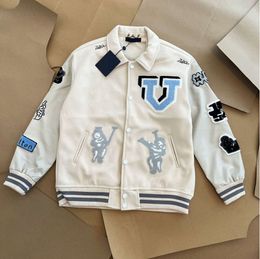 new fashion Baseball Coat Uniform Jacket Single Breasted Warm Couples Women Men Varsity Men's Designer Clothing top