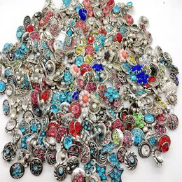 whole 50pcs lot Mix Many styles 12mm Rhinestone Snap Button Fit 12mm Snaps Chunk Fahion Ginger Snaps Jewelry2133