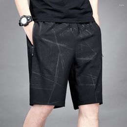 Men's Jeans Shorts 2023 Summer Thin Oversized Quick Drying Sports Pants Ice Silk Five Piece