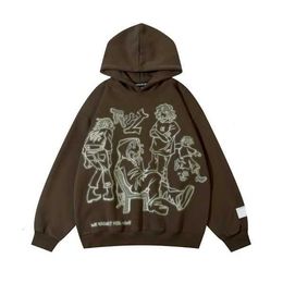 Men's Hoodies Sweatshirts Aelfric Eden Mens Y2k Cartoon Line Character Print Hoodie Harajuku Hip Hop Sweatshirt Pullover Hooded Streetwear Casual Tops 230728 p8