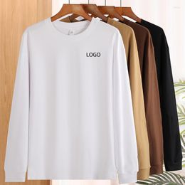 Men's Hoodies Good Quality Spring Autumn Wear Inside Shirts With Custom Logo Design Plain Solid Colour Sweatshirts Cotton Long-sleeve T