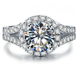 Beauty Test Positive 2CT 8MM D-E Moissanite Diamond Ring S925 Engagement Jewellery for Women2673