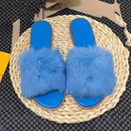 top quality Casual Shoes Lock It Flat Mule Mink leather Designer Slipper Woman Lady Paseo Comfort Fur Fluffy Slides canvas Sandals Metallic Luxury Fashion Brand Shoe