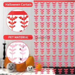 Background Material 1x2M Happy Halloween Backdrop Fringe Bat Curtain Bunting Banner Party Garland Decoration Party Supplies YQ231004