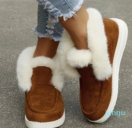 Women Winter Thickening Plush Warm Snow Cotton Shoes For Plus Size Botines Botas Mujer