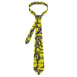 Bow Ties Mens Tie Yellow Butterfly Neck Animal Print Novelty Casual Collar Graphic Leisure Quality Necktie Accessories