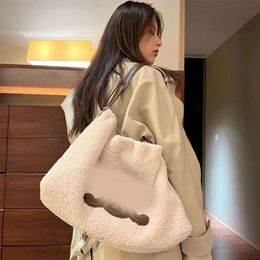 New Brand Designer Corduroy Tote Bag Fashion Winter Shoulder Bag Women Luxury Handbags Classic Large Capacity Female Purses Storage 231005