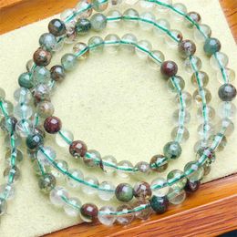 Link Bracelets Natural Garden Quartz Triple Circle Bracelet Fashion Gemstone Crystal Jewellery Bangle For Women Healing Bohemia Holiday Gift