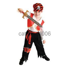 Special Occasions Ahoy Matey Boy's Costume Boys Pirate Captain Costumes for Kids Children Halloween Purim Party Carnival Cosplay x1004