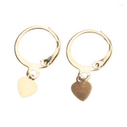 Hoop Earrings Stylish Peach Heart Earring Fashionable Huggie With Love-Heart Pendant Exquisite Jewelry Ornament Drop