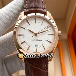 New Special 39 5mm 511 53 40 20 02 001 White Dial Automatic Mens Watch Rose Gold Case Brown Leather Strap Gents Watches Hello Watc281m