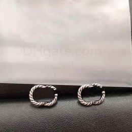 Women Gold Stud Earring Designer Jewelry Hoops Silver Earrings for Mens Ear Duble Letter Studs Luxury Hoops Fashion Love Earrings3000