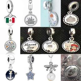NEW 2019 100% 925 Sterling Silver Mexico Pendant Dangle Charm Fit Diy Women Europe Original Bracelet Fashion Jewelry Gift AA220315326H