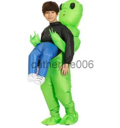 Special Occasions Green Kids Adult ET Alien Inflatable Costume Anime Suits Dress Mascot Halloween Party Cosplay Costumes for Man Woman Boys Girls x1004