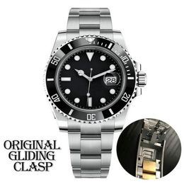 mens automatic mechanical ceramics watches 40mm full stainless steel Gliding clasp Swim wristwatches sapphire super luminous watch296V