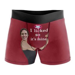 Custom Crazy Face Boxer Briefs, Personalised Photo Underwear, Gifts for Husband Boyfriend, Anniversary Gifts to Him