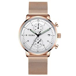 Wristwatches Fashion Quartz Watch Men's Casual Brand Curved Mirror Calendar Waterproof Clock 2022304C