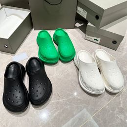 Green casual sand shoes Easy-to-wear Style Slides Women Slippers black Scuff Flat Sandals Pool Pillow Mules Sunset Padded white