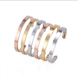 Silver women bracelet Christmas gifts luxury mens jewellery stainless steel gold lovers fashion leisure simple wedding bride barce2648
