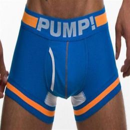 New cotton PUMP men's underwear new products Breathable mesh cloth sexy men's boxer briefs 3piece lot239o