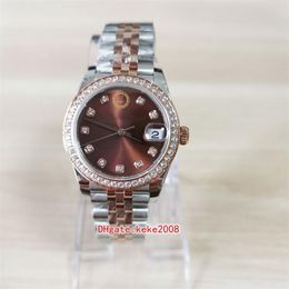 BPF Ladies Wristwatches 278381RBR 278381 31mm Brown Diamond Dial Two tones 316L jubilee bracelet Luminescent Sapphire Automatic me213u