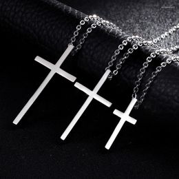 Pendant Necklaces Titanium Steel Necklace For Men Trendy Cross Individuality Punk Sweater Chain Hiphop Jewellery Gift Women