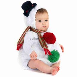 Special Occasions Christmas Snowman Costume for Baby Boys Girls Fleece Bodysuit Romper Outfit Winter 6M 12M 24M x1004