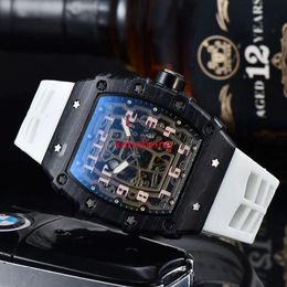 2022 Luxury 3-pin quartz watch transparent bezel men's automatic watch men's designer wrist waterproof Reloj Hombre280g