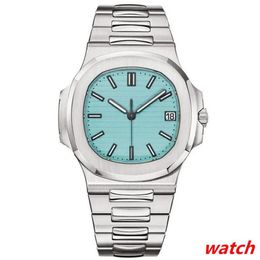 factory mens automatic mechanical watches silver strap blue gold watch stainless waterproof wristwatch montre de luxe watches271g