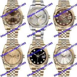 20 Model Asia 2813 automatic watch 116238 men's watch 36mm flower dial silver diamond women's watch white watch stainles233D