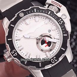 46mm Date New Maxi Marine Diver 3203-500LE-3 93-HAMMER White Dial Automatic Mens Watch Steel Case Rubber Strap Sport High Quality 237g