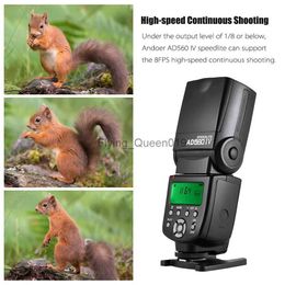 Flash Heads Andoer AD560 IV 2.4G Wireless On-camera Slave Speedlite Flash Light GN50 with Trigger Diffuser Philtres Kit for DSLR Cameras YQ231003