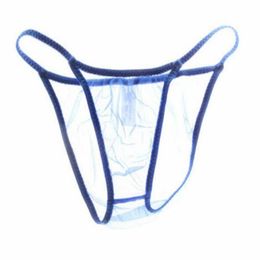 Men's G-Strings whole new FINE snow bright mesh triangle briefs transparent thin sand men's briefs sexy men's u2711