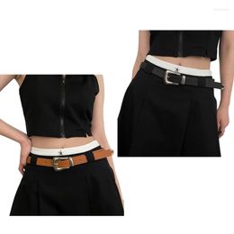 Belts Female Pin Buckle Belt Aesthetic Adult Fashion Wide Waistband Jeans Waist Decor Girls Clothing Accessories Wholesale